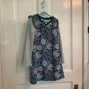 Tea Collection Long Sleeve Wrap Dress with Ruffle Sleeves